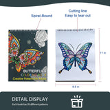 Silunkia Adult Coloring Books Set 8.5 x 11 Inch - 4 Books Adult Animal Butterfly Bird Mandala Design, Coloring Books for Adults to Relax and Relieve Anxiety - Top Spiral Binding is Easier to Use