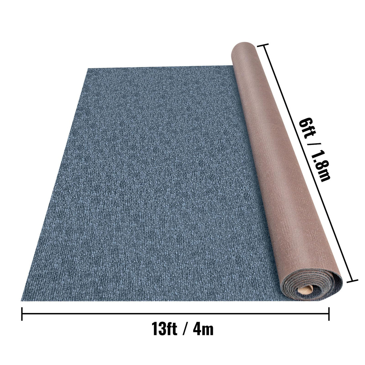 Happybuy 6 ft x 13 ft Grey Marine Carpet for Boats Waterproof - 0.18" Thick Indoor Outdoor Rug Carpet Roll for Home Patio Porch Deck Happybuy