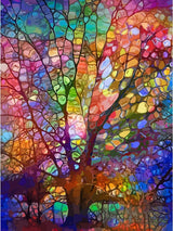 GMETNIC The Tree of Life Diamond Painting Kits, Diamond Art Kits for Adults 5d Diamond Painting for Beginners, Abstract Art Wall Decor Gifts Round Diamonds Full Drill Pintura De Diamantes12x16inch GMETNIC