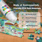 Puzzle Glue, Clear with Sponge Applicator, Quick Dry, Easy to Apply Puzzle Glue and Frame, Puzzle Saver Glue for 1000/1500/3000 Pieces Jigsaw Puzzles Glue 【Total 2 Bottles - 240ML（8oz）】 GRLELOU