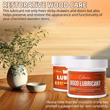 Calvana 8.8oz Wood Wax for Home Projects,Door Hinge Lubricant,for Wood Drawer Slides,Sliding Glass Door,Window Track, Clear,Unscented, Non-Spray Formula Calvana