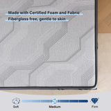 Suiforlun 15" California King Mattress, Gel & Bamboo Charcoal Infused Memory Foam, Medium Euro Top Hybrid Pocket Spring Mattress for Restful Sleep, Pressure Relief and Edge Support, 120 Nights Trial Suiforlun