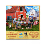 SUNSOUT INC - Country Quilting Bee - 1000 pc Jigsaw Puzzle by Artist: Tom Wood - Finished Size 20" x 27" - MPN# 23033 SunsOut