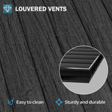 Amopatio Outdoor Storage Shed,8x10 Resin Shed with Floor Included, Outside Sheds Storage Waterproof for Bike, Tools, Garden, Backyard Amopatio