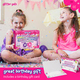 75-Pc Jumbo Mega Birthday Party Slime Favors Kit for Girls Ages 6 7 8 9 10, 11 and 12-30 DIY Slime Kit Soft, Color Slime Gels, Clear, Butter, Glitter, Crunchy, and Glow in Dark Slime Making Kits Glitter Galz