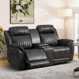 Neptane Power Loveseat Recliner Sofa with Zero Gravity, Adjustable Headrest, Power Reclining Loveseat with Console, Dual Ports, Wall Hugger Love seat Recliner for Living Room (Charcoal, Loveseat) Neptane