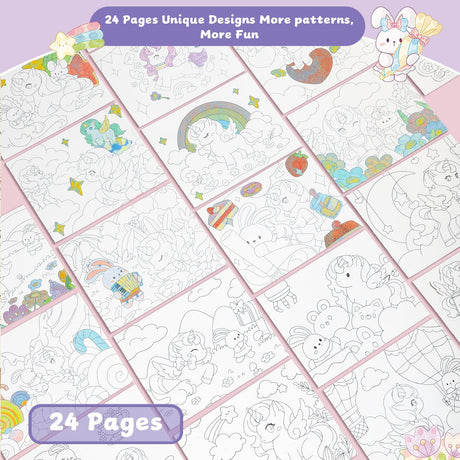 gesboole Paint with Water Coloring Books for Kids Ages 3-5, 4-8 – Cute Coloring Book for Teens,Arts and Crafts for Kids Ages 3 4 5 6 7 8+, Birthday Gift Toys for Girls Boys,Travel Toys -Unicorn gesboole