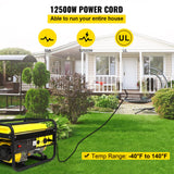 VEVOR 15 FT 50 Amp Generator Extension Cord 4 Wire 6 Gauge STW 6/3+8/1, 125V 250V Generator Power Cord N14-50P & SS2-50R with Portable Handle VEVOR