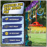 Ninja Warrior Obstacle Course for Kids Workout Equipment, 2 x 55ft Slacklines with 10 Weatherproof & Durable Ninja Kids Toys - Ninja Course for Kids Outside , Kids Obstacle Course Backyard Trailblaze