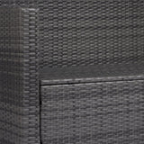 Outsunny 4 Piece Wicker Patio Furniture Set with Cushions, Outdoor Sectional Furniture with 2 Sofa, Loveseat, and Glass Top Coffee Table, Conversation Sofa Sets for Garden, Gray Outsunny