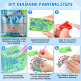 Bowetile Dolphin Diamond Art Hanging Kits for Adults Kids, 5D Special Shape Diamond Painting Animals Kits, Animal Gem Art Suncatchers Painting Pendant Ornament for Home Garden Wall Decor Bowetile