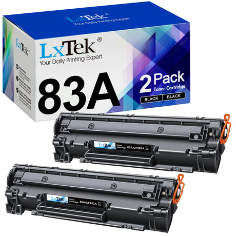 LxTek Compatible Toner Cartridge 83A Replacement for HP 83A CF283A Compatible with Laserjet Pro MFP M125nw M201dw M225dw M201n M125a M127fn M127fw, 2 Black LxTek