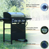 ChuMaste grill propane 3 burner gas grill, Propane grill, bbq grill with thermometer, gas grill outdoor for small gatherings, 30000 BTU barbecue grill with Foldable Rack. ChuMaste
