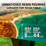 Teexpert Deep Pour Epoxy Resin 3 Gallon Kit: New Version 2-5 inch Deep Pour Resin for Large Wood Working River Table Crystal Clear UV Resistant Epoxy Resin - 2:1 Mix by Weight Teexpert