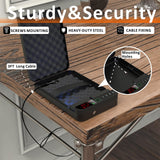 Z ZLJUAN Portable Gun Safe with LCD Display of Temp,Humidity,Pistol Safe with Biometric Fingerprint,Keypad Lock,Key,Biometric Handgun Safe for Travel/Home/Car/Nightstand Beside (Black) Z ZLJUAN