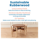 ECR4Kids Hideaway Table and Chair Set, Kids Furniture, Dark Walnut/Antique White, 3-Piece ECR4Kids