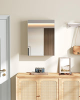 CHOEZON Wall-Mounted Bathroom Vanity with Mirror, Medicine Cabinet with Storage Function, Hanging Storage Cabinet, Adjustable Shelves, White CHOEZON