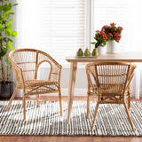 bali & pari Alleta Natural Rattan Dining Chair, 2-Piece Set bali & pari