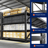 Yizosh Garage Shelving Unit, 3000LBS Storage Shelves, Metal Shelving Adjustable Storage Shelves Heavy Duty, Suitable for Garage, Supermarket, Warehouse, 48" W x 24" D x 70" H Yizosh