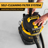Vacmaster Professional VDK811PW 0201 8 Gallon 4.5 Peak HP Wet/Dry Vac with Self-Cleaning Filter System, 8 Gal, Black Vacmaster