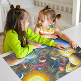 Nattork Jigsaw Puzzles 100 Pieces for Kids Youth Families (Space Traveler, Solar System) Pieces Fit Together Perfectly Nattork