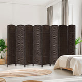 HALLYBEE Room Divider for Space Separation, Room Dividers and Folding Privacy Screens, 6ft Wall Partitions, Privacy Screen, 16in Folding Panel Separation 8 Panel, Dark Mocha HALLYBEE