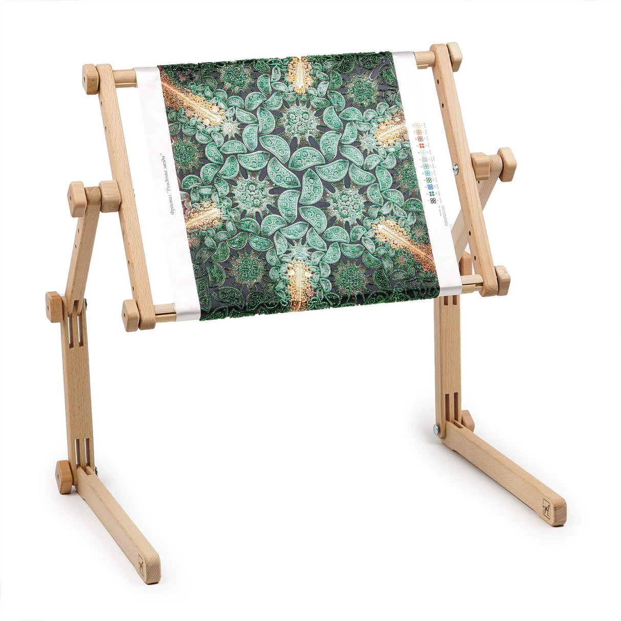 Needlework Table and Lap Hands-Free Stand with Adjustable Frame Made of Organic Beech Wood Tapestry Cross Stitch Embroidery Frame Holder (40х56 cm (15.7" x 22")) AllAboutEmbroideryUA