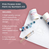 Pink Picasso Kits Paint by Number for Kids Ages 5-12 | DIY 8x10 Beginners Kids Paint Set Color by Numbers Canvas Painting Kits | As Seen On Shark Tank & Oprah's Favorite Thing| (Shorty Shark) Pink Picasso