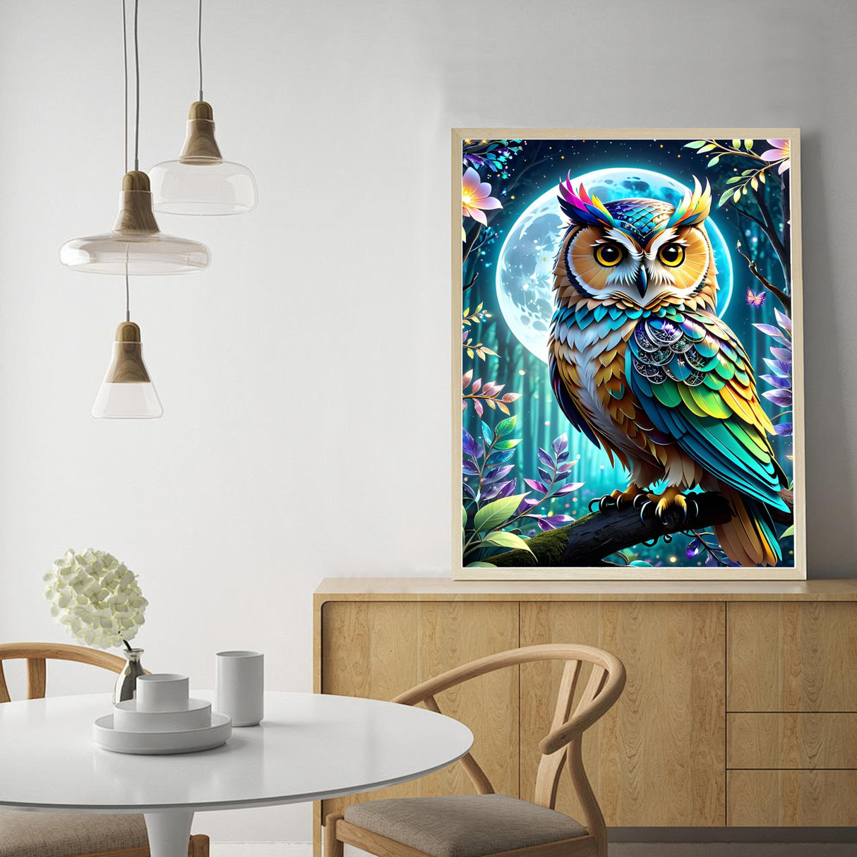 Ycydilirab Owl Diamond Art Kits for Adults- 5D Diamond Painting for Adults Owls, DIY Gem Painting Perfect for Gifts and Home Wall Decor 12x16inch Ycydilirab