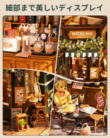 Rolife DIY Miniature House Kit for Adults, Mini Wooden Dollhouse Kit, Bakery Tiny House Diorama Building Kits-Birthday Christmas Craft Hobbies Gift for Teens Kids (Tipsy Restaurant) Rolife