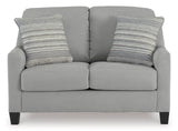 Signature Design by Ashley Adlai Casual Loveseat with 2 Toss Pillows, Light Gray Signature Design by Ashley
