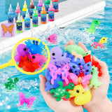Magic Water Elf Toy Kit, Aqua Water Fairy Water Gel Kit for Kids, Water Elf Toy with 12 Magic Gel and 18 Shape Mold, Arts & Crafts DIY Set for Boys Girls Birthday Gifts Make Your Own Squishies MACALOCA
