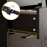 IRONCK Bookshelf with Door and 3 Drawers, 71in Tall Bookcase Shelf with 3-Tier Shelves, for Bedroom Living Room Entrance Hallway Home Office IRONCK