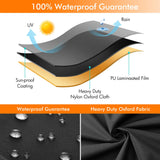 WLEAFJ Outdoor Firewood Rack Cover 4 feet, Log Rack Cover Waterproof, Wood Cover for Log Holder, 48" W x 24" D x 41" H, Black WLEAFJ