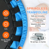 Ativafit 36inch Mini Toddler Trampoline for Kids Ages 1-6 Indoor Outdoor Folding Small Rebounder Trampoline with Foam Handle Safety Padded Cover Fun for Kids ATIVAFIT