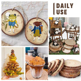 FUMILE Unfinished Natural Wood Slices 5.1-5.5 Inch, 10 PCS Round Wooden Discs with Tree Bark, Wood Slices for Centerpieces for Handmade Crafts, Wood Circles for Rustic Wedding Decoration FUMILE