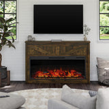 Ameriwood Home Farmington Wide Modern Farmhouse Mantel with Electric Fireplace, 49", Century Barn Pine Ameriwood Home