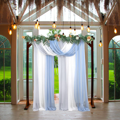 THORISE 7.3FT Wooden Wedding Arch Stand Square Wood Arch Wedding Arbor for Ceremony Party Proposal Scene Garden - WoodArtSupply