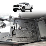 Muslogy Center Console Safe Lockbox Vault Compatible with Ford Ranger 2024 2025 Accessories Console Vault Box Gun Safe Armrest Extra Storage Safety High Security 4 Digit Combination Lock with Key Muslogy