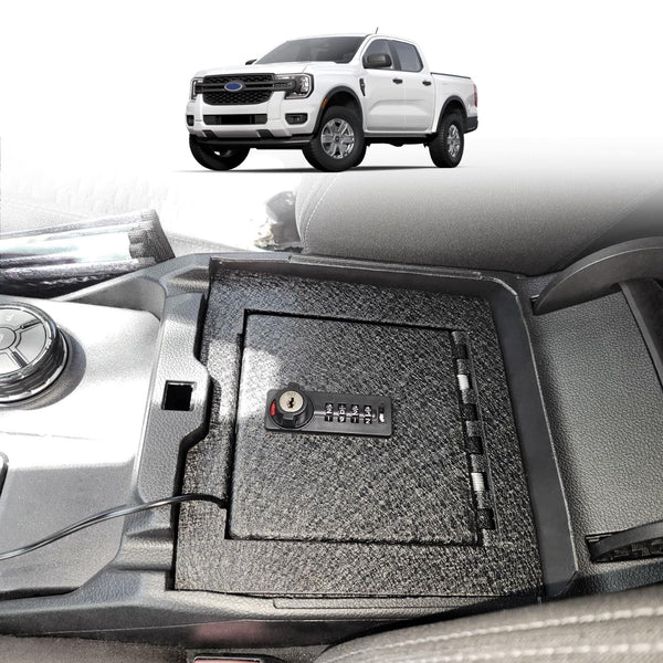 Muslogy Center Console Safe Lockbox Vault Compatible with Ford Ranger ...
