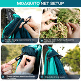 Camping Hammock Mosquito Net,Double & Single Portable Hammocks Hammocks with 2 Tree Straps,Hammock Tent for Travel Camping,Camping Accessories for Indoor Outdoor Hiking Backpacking Backyard Beach HGYI