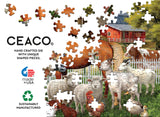 Ceaco - Tom Wood - Farm Animal Friends - 300 Oversized Piece Jigsaw Puzzle Ceaco