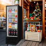 BODEGACOOLER Beverage Refrigerator and Cooler, 10.2 Cu.Ft Commercial Beverage Refrigerator, Commercial Merchandiser Refrigerator For Drinks, Commercial Display Refrigerator with Glass Door Fridge. BODEGA
