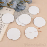 Framendino, 16 Pack Ceramic Car Coasters Sublimation Blanks 2.6" Blanks Sublimation Coasters Cupholders Cup Coaster with Finger Notch for Keeping Drink Spill Framendino