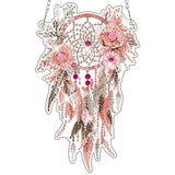 NAIMOER DIY Hanging Diamond Art Kits for Adults, Pink Dream Catcher Diamond Painting Kits, Special Shaped Rhinestone, Acrylic 5D Gem Art Craft Window Pendants Home Garden Wall Hanging Ornament Kits NAIMOER
