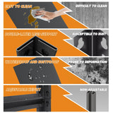 CRPDY 72" H Garage Shelving 2500LBS Heavy Duty Storage Shelves Adjustable 5 Tier Metal Shelving Unit for Industrial Garage Basement School Warehouse, 18" D x 39.4" W x 72" H, Black CRPDY