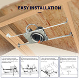 MW 6 Pack 4 Inch Recessed Lighting Housing Can Light New Construction, 4 Inch Shallow Can with TP24 Connector for LED Recessed Lighting, UL, ETL mw