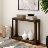 Plank+Beam Forma Console Table, 46 Inch, Solid Wood Sofa Table, Entryway Table for Hallway, Narrow Behind The Couch Table, Console Tables for Entryway, Living Room, Foyer, Easy Assembly, Walnut Plank+Beam