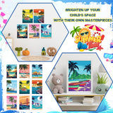 Gueevin 10 Pack Paint by Number DIY for Adults Paint by Numbers Acrylic Painting Kits Canvas, Without Frame, Simple Oil Painting for Spring Summer Gift Wall Decor 12 x 16 inch(Beach Style) Gueevin
