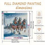 5D Christmas Diamond Painting Kits for Adults, Christmas Diamond Art Kits for Adults Beginner, DIY Full Drill Clydesdale Horse Winter Diamond Dot Gem Painting for Home Wall Decor 13.78x13.78inch BYGFHLYW